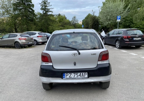 Toyota Yaris cena 3999 przebieg: 352967, rok produkcji 2000 z Poznań małe 352